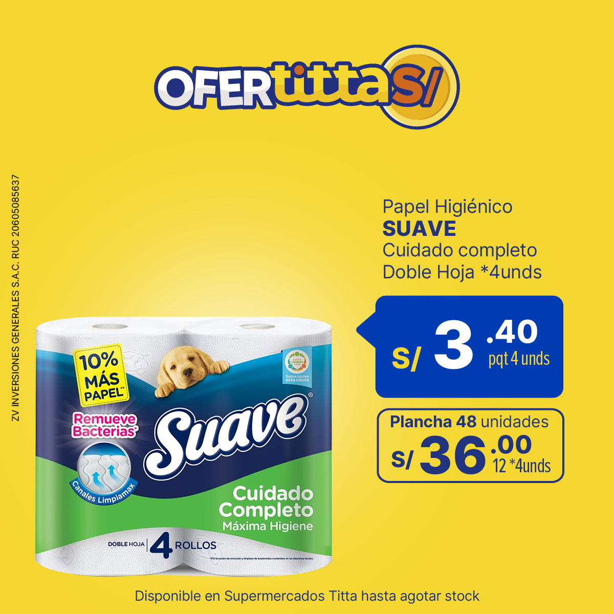 Papel Higiénico SUAVE *04unds